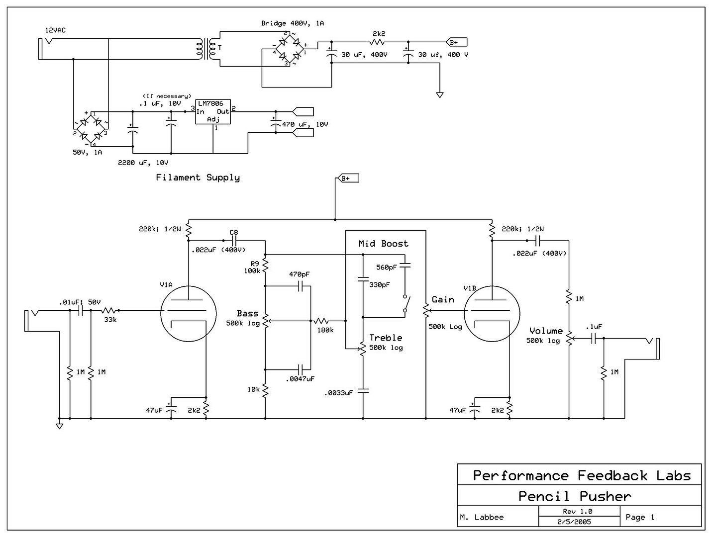 Diy Tube Preamp Schematic